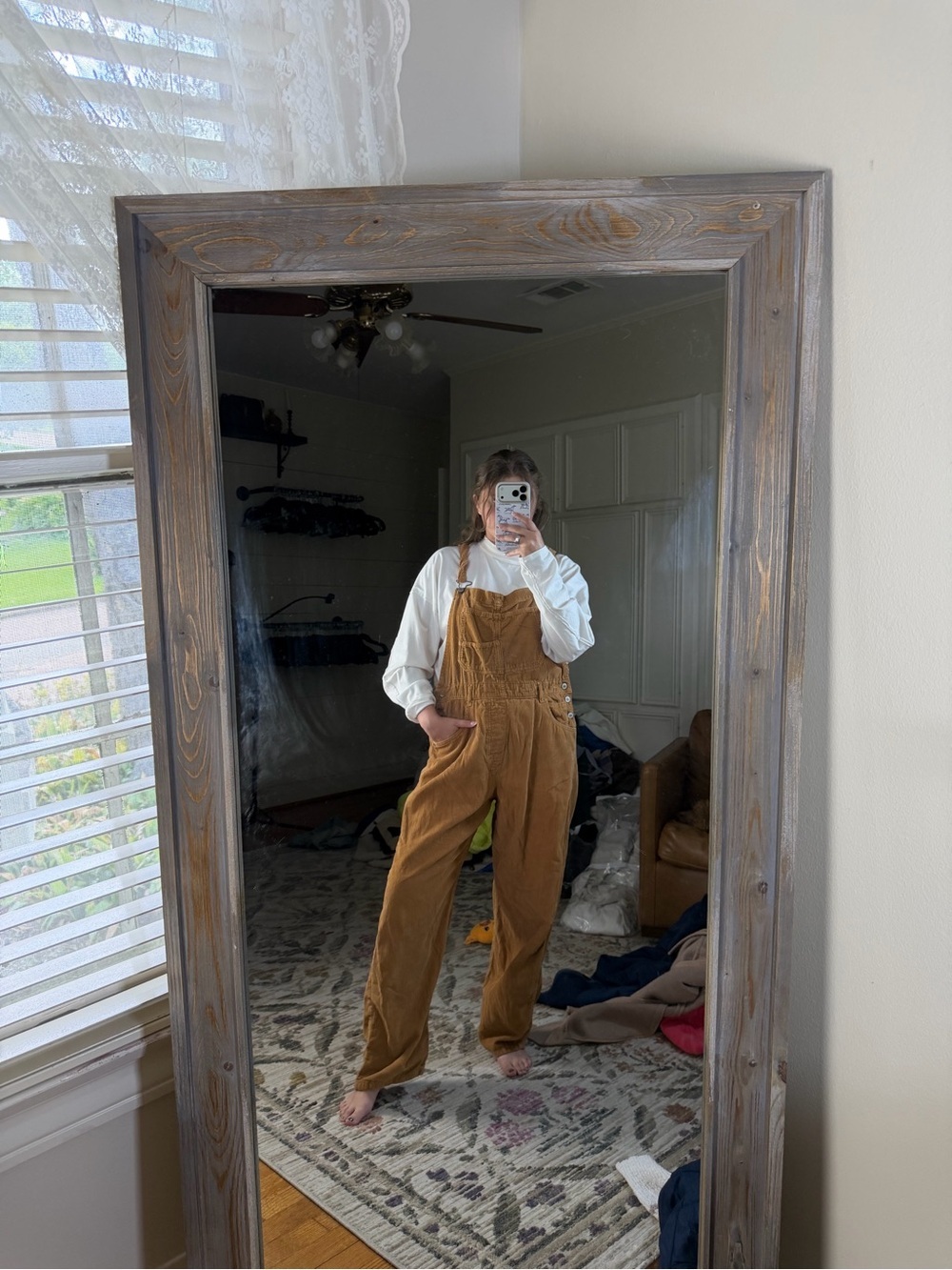 Free people ziggy cord overall jumpsuit